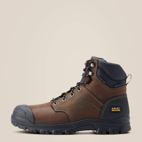 Ariat Men's Treadfast 6" Waterproof Steel Toe Work Boot #colour_brown