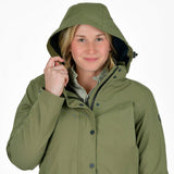 Weatherbeeta Ladies Florence Fleece Two-For Jacket #colour_olive-night-black