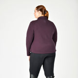 Dublin Ladies Curve Thelma Long Sleeve Riding Polo #colour_plum-perfect