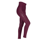 Shires Aubrion Eltar Young Rider Riding Tights #colour_black-cherry