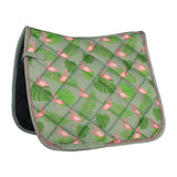 HKM Saddle Cloth -Naples #colour_green-pink