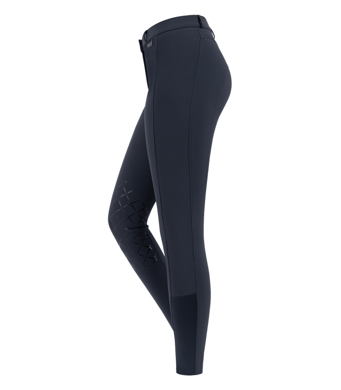 E.L.T Micro Ladies Knee Silicone Riding Breeches #colour_night-blue