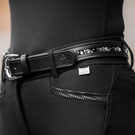 E.L.T Jewel Leather Belt #colour_black