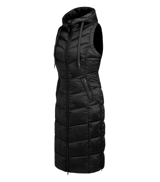 E.L.T Ostende Ladies Lightweight Long Gilet #colour_black