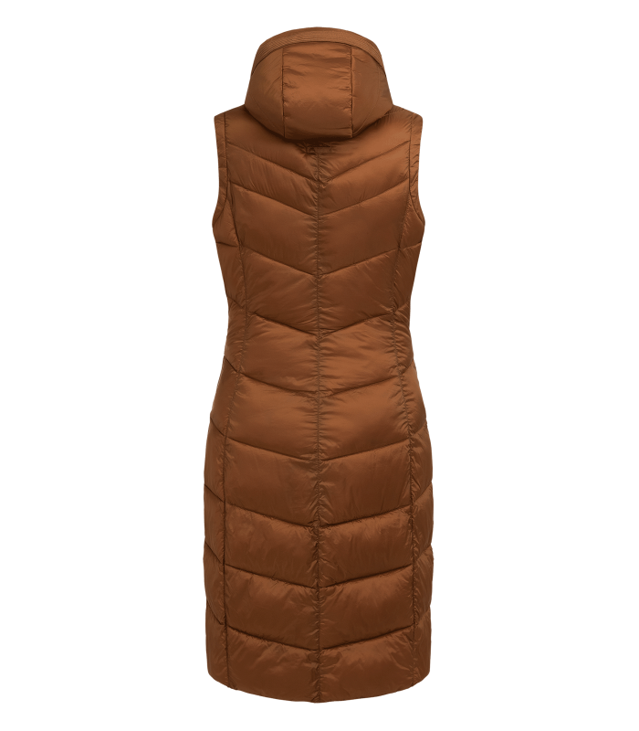 E.L.T Ostende Ladies Lightweight Long Gilet #colour_cinnamon