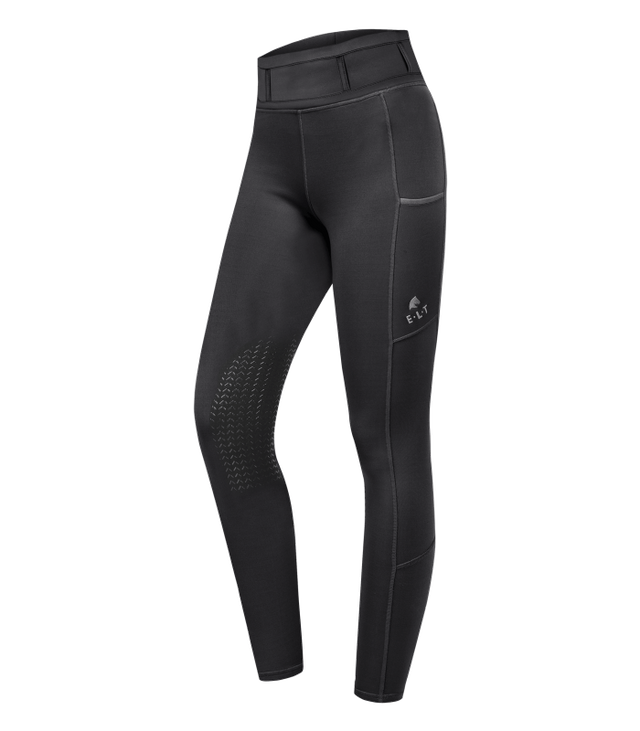 E.L.T Ella Children's Knee Silicone Riding Leggings #colour_black