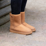 Hy Equestrian Children's Chisworth Waterproof Fleece Boot #colour_camel