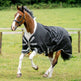 Horseware Ireland Amigo Bravo 12 XL 250g Medium Turnout Rug #colour_black-titanium-grey-silver