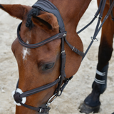 Collegiate Comfitec Opulux Plain Padded Grackle Bridle #colour_dark-brown