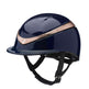 Charles Owen Halo Navy/Rose Gold Gloss Riding Hat