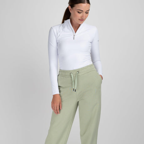 Mochara Wide Leg Joggers #colour_sage-green