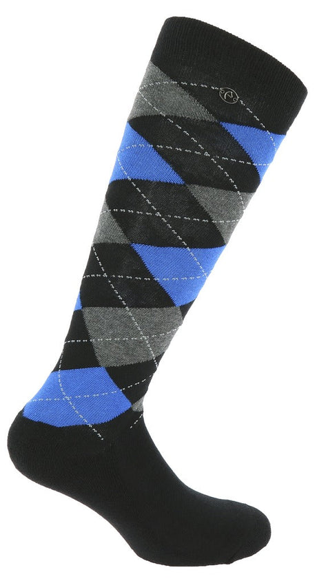 Equitheme Argyle Socks #black-royal blue