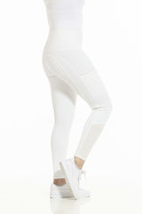 Equitheme Ladies Brigitte Silicone Seat Pull-On Breeches #colour_white