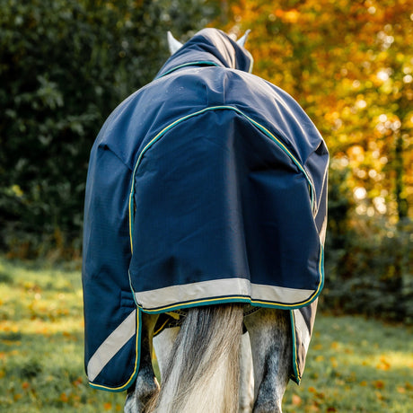 Horseware Ireland Rambo Duo Force 2.0 #colour_navy-teal-yellow-navy