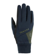 Roeckl Wilber Riding Gloves #colour_black-dark_seaweed