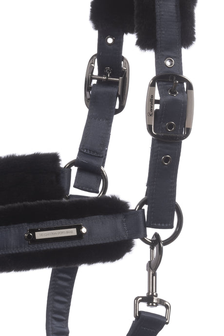 Cavallo Jany Fleece Headcollar #colour_midnight-grey