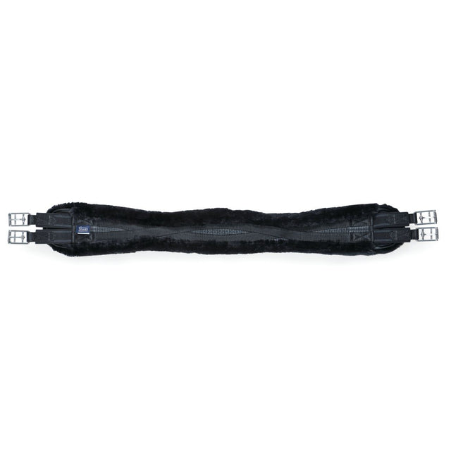 Shires Performance SupaFleece Contour Girth With Elastic #colour_black