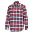 Hoggs of Fife Pitscottie Men's Flannel Shirt #colour_red-tartan-check