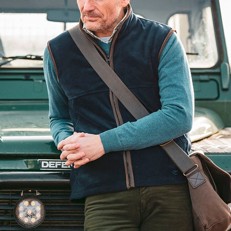 Hoggs of Fife Stenton Men's Technical Fleece Gilet #colour_midnight-navy