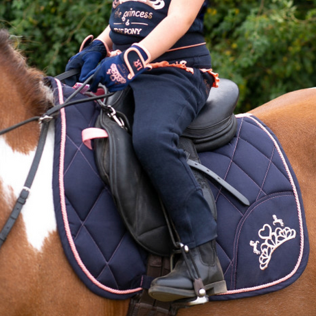 Little Rider The Princess and the Pony Saddle Pad #colour_navy-peach