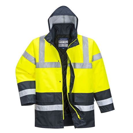 Portwest Hi-Vis Contrast Traffic Jacket #colour_yellow