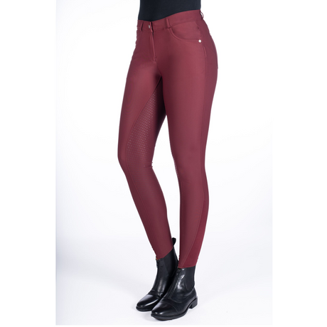 HKM Luna Riding Breeches #colour_wine-red