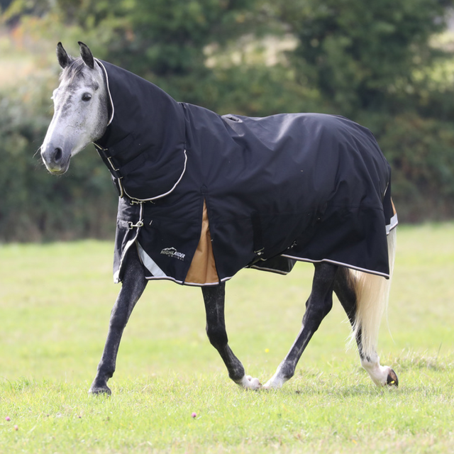 Shires Highlander Plus 200 Combo Turnout Rug #colour_black