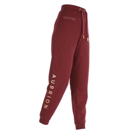 Shires Aubrion Team Girls Joggers #colour_burgundy