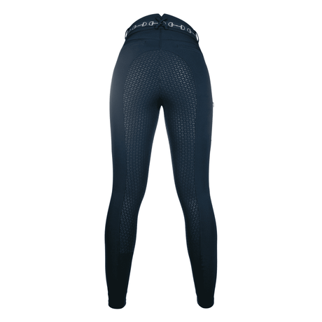 HKM Monaco Style Silicone Knee Patch Riding Breeches #colour_deep-blue