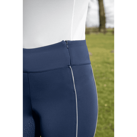 HKM Equilibrio Style Silicone Full Seat Riding Leggings #colour_deep-blue